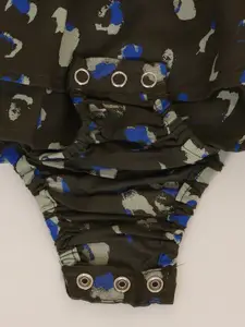 Creative Kids Infant Girls Pack Of 2 Floral Print Flutter Sleeves Cotton Fit & Flare Dress