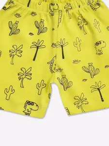 Moms Love Infant Boys Printed Organic Cotton T-Shirt With Shorts