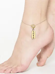 OOMPH Love Plaque Charm Anklet