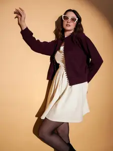 STYLECAST X KASSUALLY Embellished Open Front Shrug