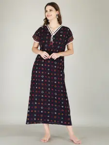 JVSP FASHION Floral Printed Maxi Nightdress