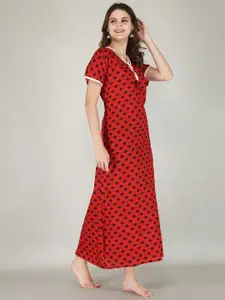 JVSP FASHION Ethnic Motifs Printed Maxi Everyday Nightdress