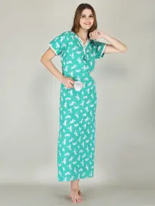 JVSP FASHION Floral Printed Maxi Everyday Nightdress