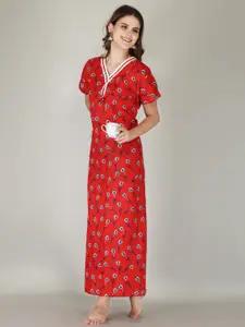 JVSP FASHION Floral Printed Maxi Everyday Nightdress