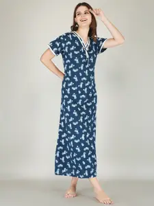 JVSP FASHION Floral Printed Maxi Everyday Nightdress