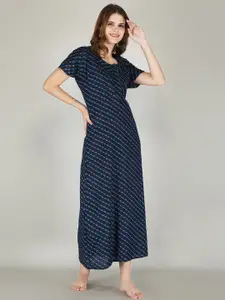 JVSP FASHION Printed Maxi Nightdress