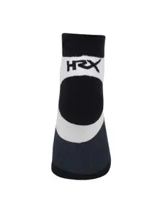 HRX by Hrithik Roshan Men Blue & Grey Pack Of 4 Patterned Ankle-Length Socks