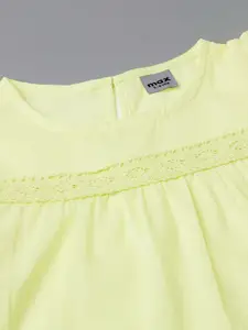 max Girls Flutter Sleeve Cotton Top