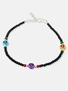 ATIBELLE Silver-Plated Stone Studded Anklet