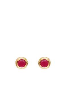 Ruby Raang Girls Gold Plated Studs Earrings