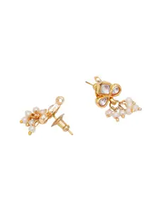 Ruby Raang Girls Gold Plated Drop Earrings