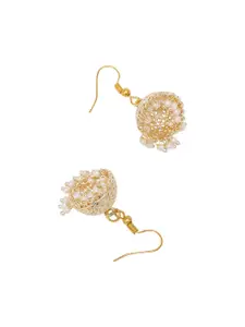 Ruby Raang Girls Gold Plated Jhumkas
