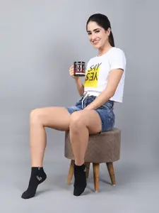 Dollar Socks Men Pack Of 3 Patterned Cotton Ankle-Length Socks