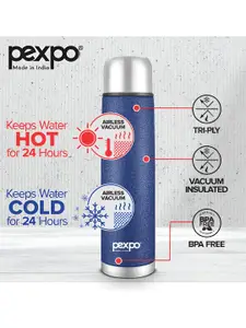 Pexpo Blue Flamingo ISI Certified Thermosteel Hot Flask Insulated Water Bottle 750ml