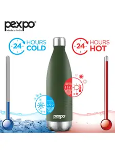 Pexpo Echodlx Military Green Thermosteel ISI Certified Hot Flask Water Bottle 750ml