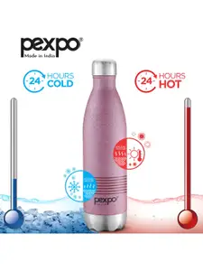 Pexpo Pink ECHODLX-ISI Certified Thermosteel Hot and Cold flask Insulated Water Bottle 1L