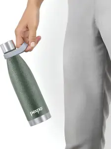 Pexpo Evok Green ISI Certified Thermosteel Hot and Cold Military Flask Water Bottle 500 ml