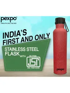 Pexpo Oslo Red ISI Certified Thermosteel Hot and Cold flask Insulated Water Bottle 750 ml