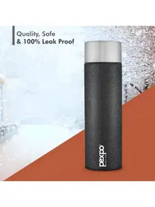 Pexpo RODEO Refrigerator Stainless Steel 1L Single wall Black Water Bottle