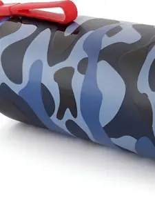 Pexpo Bravo Denim Blue Printed ISI Certified Thermosteel Hot UV Flask Water Bottle 700ml