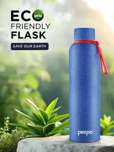 Pexpo Blue BRAVO-ISI Certified Thermosteel Hot & Cold flask Insulated Water Bottle 1L