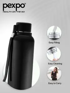 Pexpo Black Single Stainless Steel Water Bottle