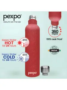 Pexpo Oreo Red Printed ISI Certified Thermosteel Hot flask Insulated Water Bottle 1000ml