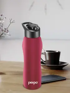 Pexpo BISTRO 3pc Sipper Cap Stainless Steel 1L Single wall Red Water Bottle