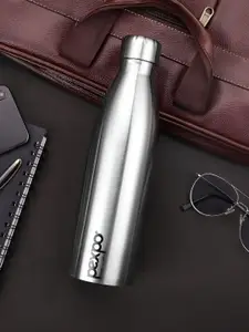Pexpo GENRO Set of 4 Fridge Water Bottle 700ml Single wall Silver Stainless Steel
