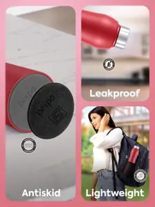 Pexpo BISTRO Refrigerator Stainless Steel 1L Single wall Red Water Bottle