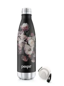 Pexpo Espresso Black ISI Certified Thermosteel Hot and Cold UV Flask Water Bottle 500ml