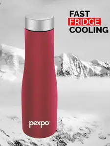 Pexpo MONACO Refrigerator Stainless Steel Single wall Red Water Bottle 700ml