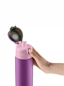 Pexpo Purple CARDIO-Double wall Thermosteel Hot and Cold Glossy Flask Water Bottle 1L