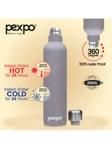 Pexpo Oreo Grey ISI Certified Thermosteel Hot and Cold flask Insulated Water Bottle 980 ml
