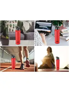 Pexpo CHROMO Sports & Hiking Stainless Steel Single wall Red Water Bottle- 950ml