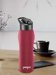 Pexpo BISTRO 2pc Sipper Cap Stainless Steel 1L Single wall Red Water Bottle