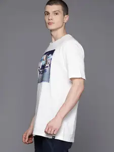 ADIDAS Men Landscape Badge Pure Cotton T-shirt