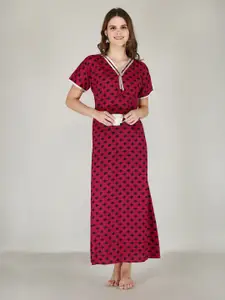 JVSP FASHION Floral Printed Maxi Nightdress