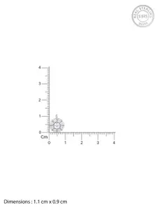 GIVA 925 Sterling Silver Rhodium-Plated Stone Studded Pendant With Chain