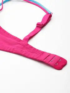 DressBerry Abstract Printed Bra - Full Coverage Heavily Padded 1166-Pink