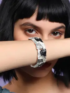 DressBerry Silver-Plated Stone-Studded Wraparound Bracelet