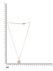 Jazz and Sizzle Gold-Plated Cubic Zirconia Floral Pendant With Chain