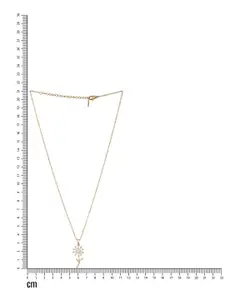 Jazz and Sizzle Gold-Plated Cubic Zirconia Contemporary Pendant With Chain