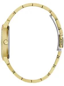GUESS Women Embellished Dial & Stainless Steel Straps Analogue Watch GW0657L2