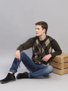 Monte Carlo Checked V-Neck Cardigan