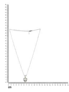 Jazz and Sizzle Silver-Plated Cubic Zirconia Contemporary Pendant With Chain