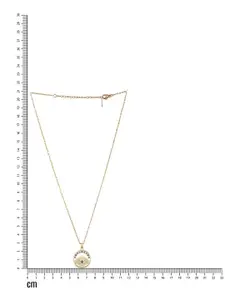 Jazz and Sizzle Gold-Plated Evil Eye CZ-Studded Pendant With Chain