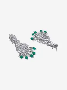 Kushal's Fashion Jewellery Rhodium-Plated Classic Drop Earrings