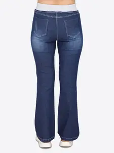 CUTECUMBER Girls Embellished Whiskers & Chevrons Clean Look Cotton Jeans