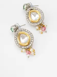 aadita Stone-Studded & Beaded Necklace And Earrings